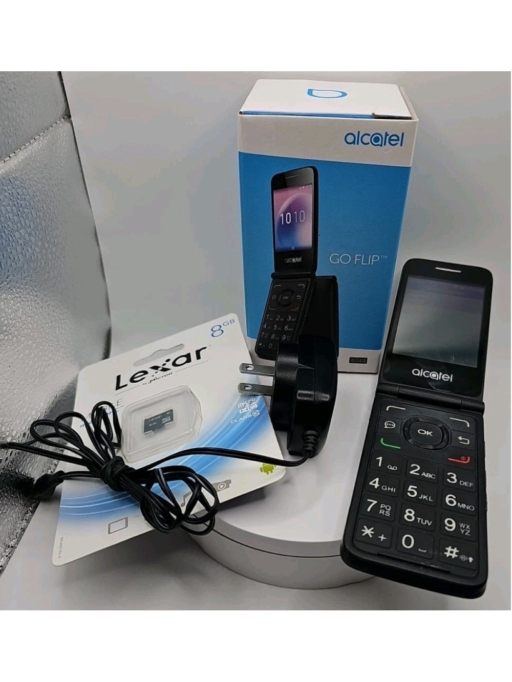 Alcatel Go Flip Cellular Phone 4044V 4G LTE Unlocked In Box With Charger SD Card